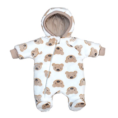 Комбинезон для мальчика и девочки Медвежонок на синтепоне Балуша ш973/19 капучино 1